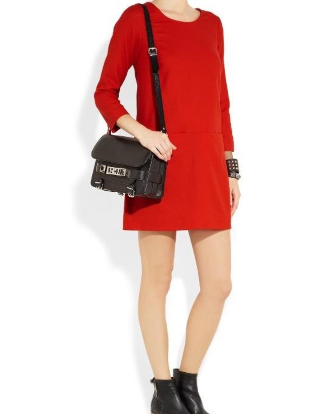 J. Crew Red Orange Jules Shift Mini Dress Size 4 Wool